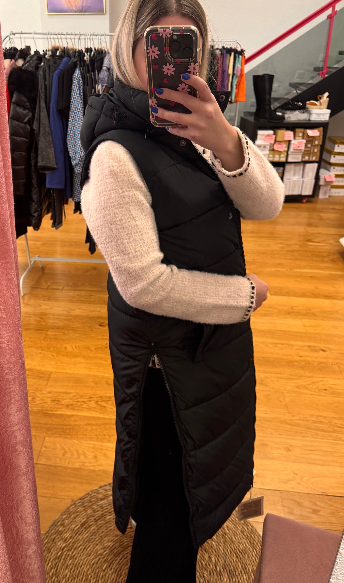 Chaleco acolchado negro