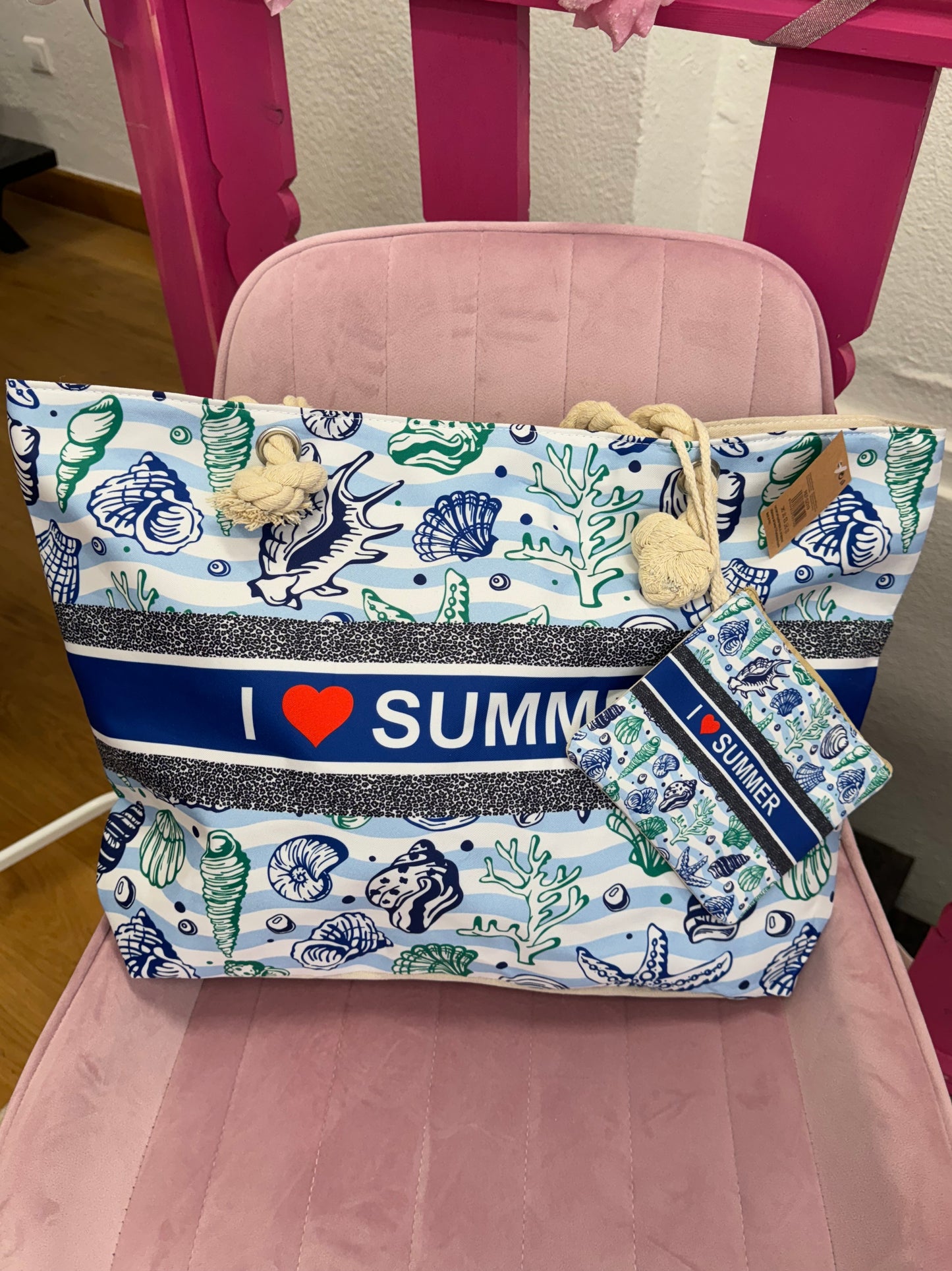 Bolsa playa I love summer