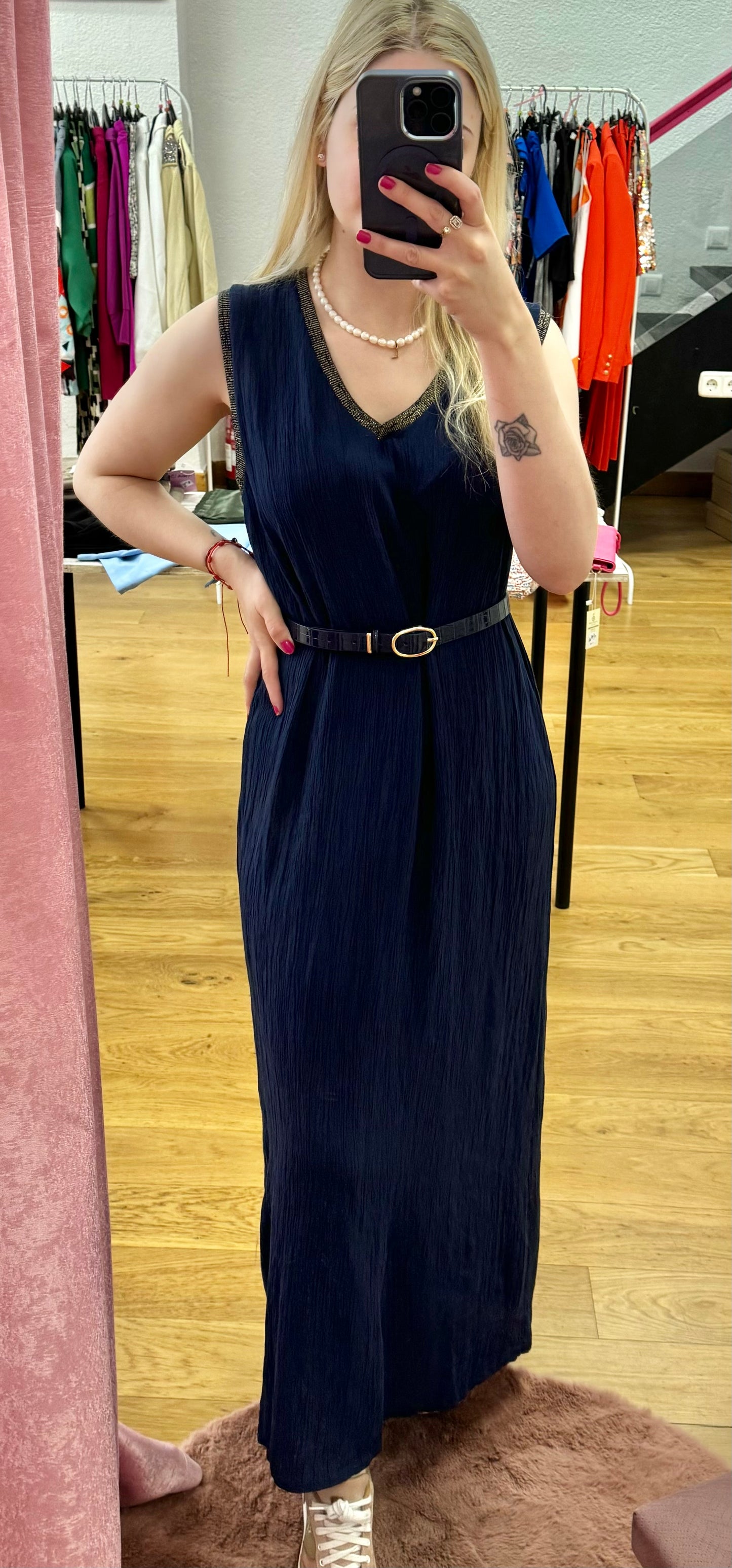Vestido detalle brillo