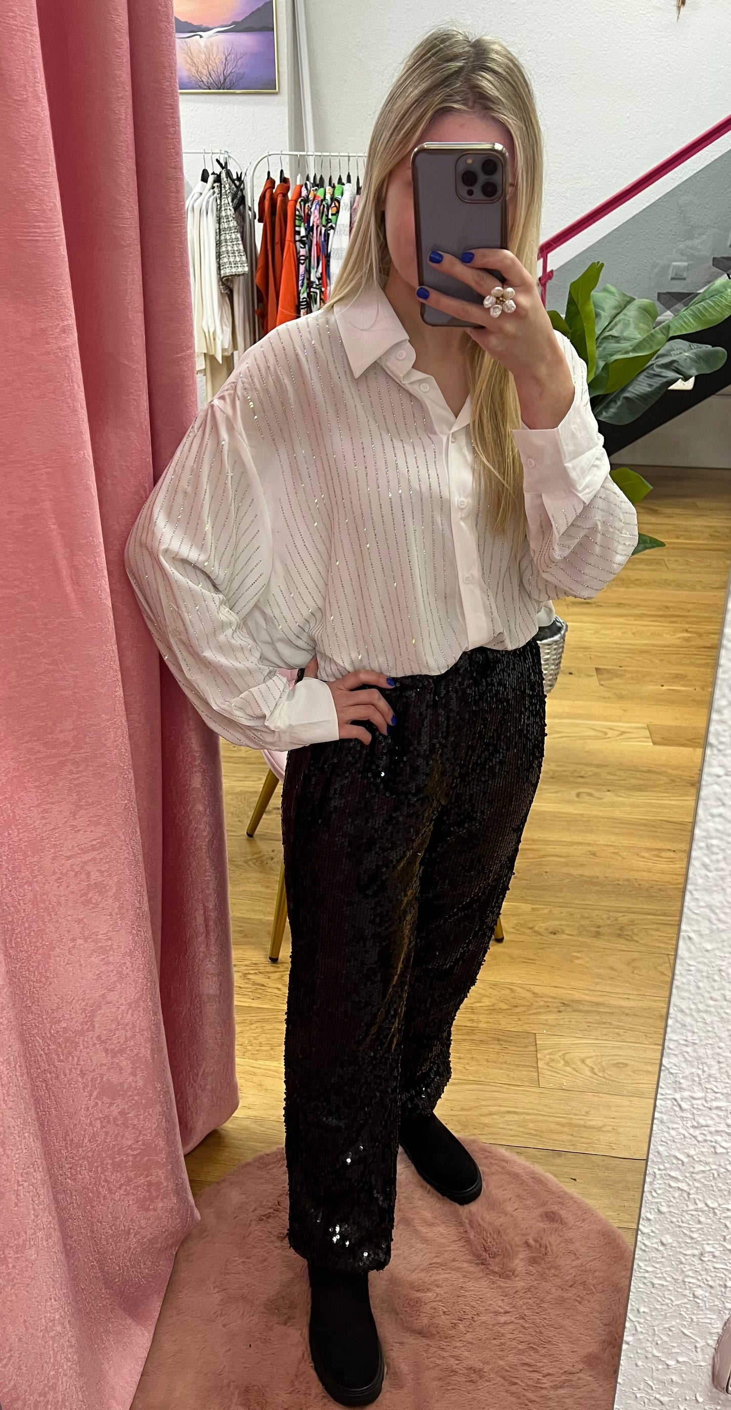 Camisa brillo blanca