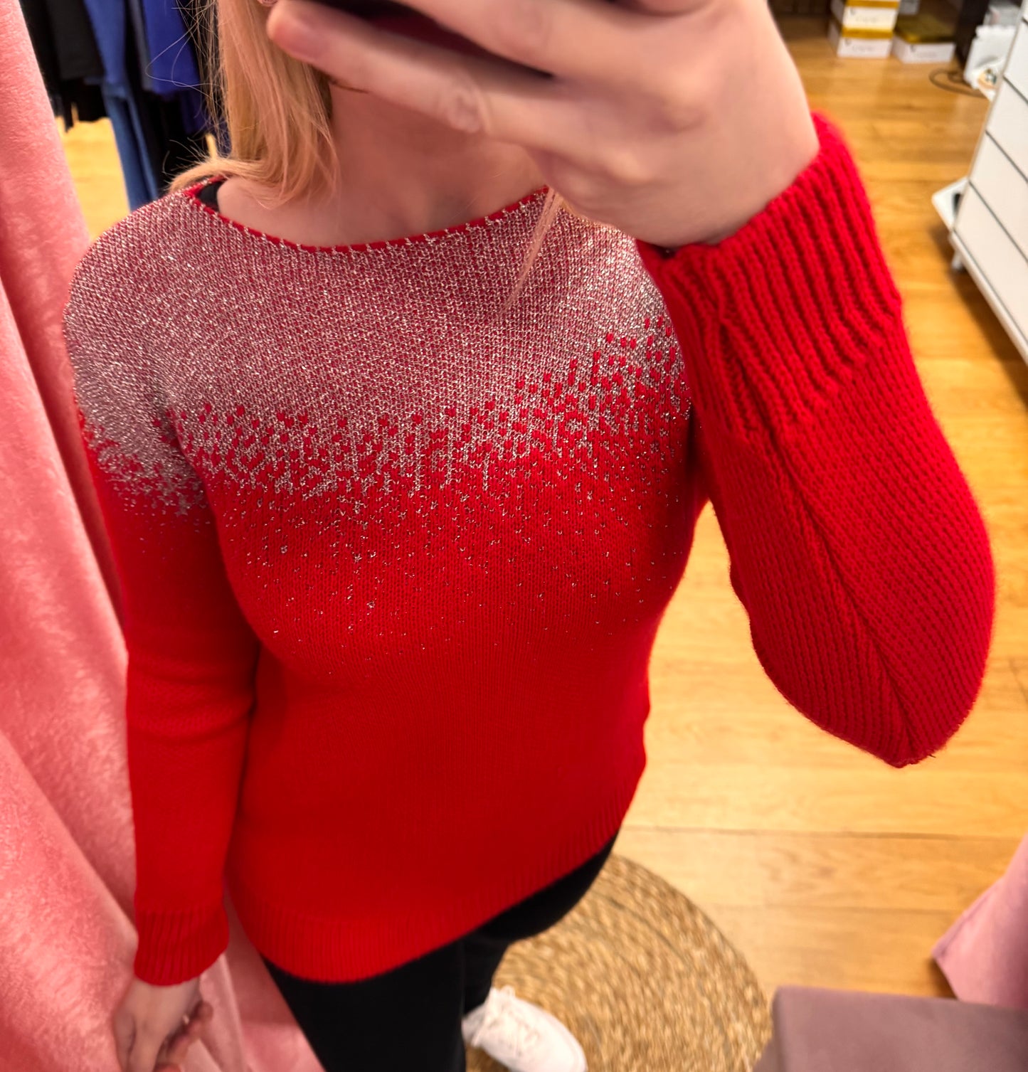 Jersey rojo brillo