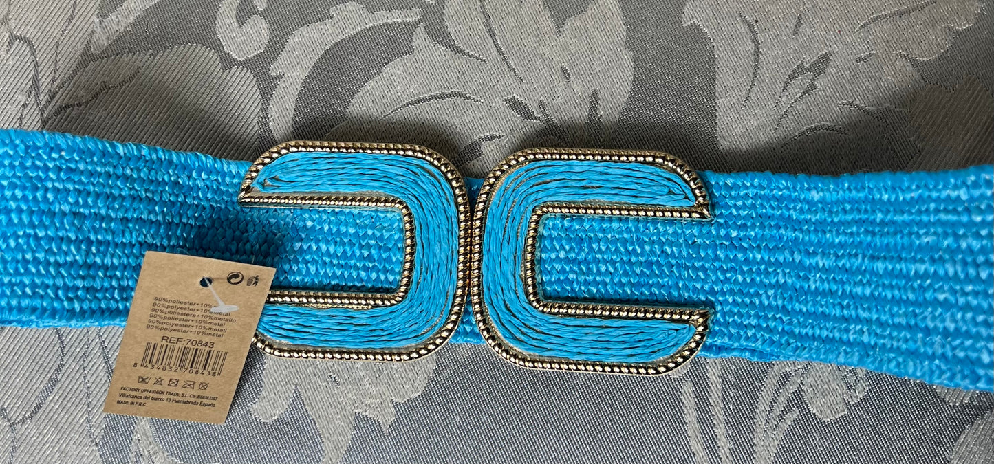 Cinturón Azteca Azul Pitufo