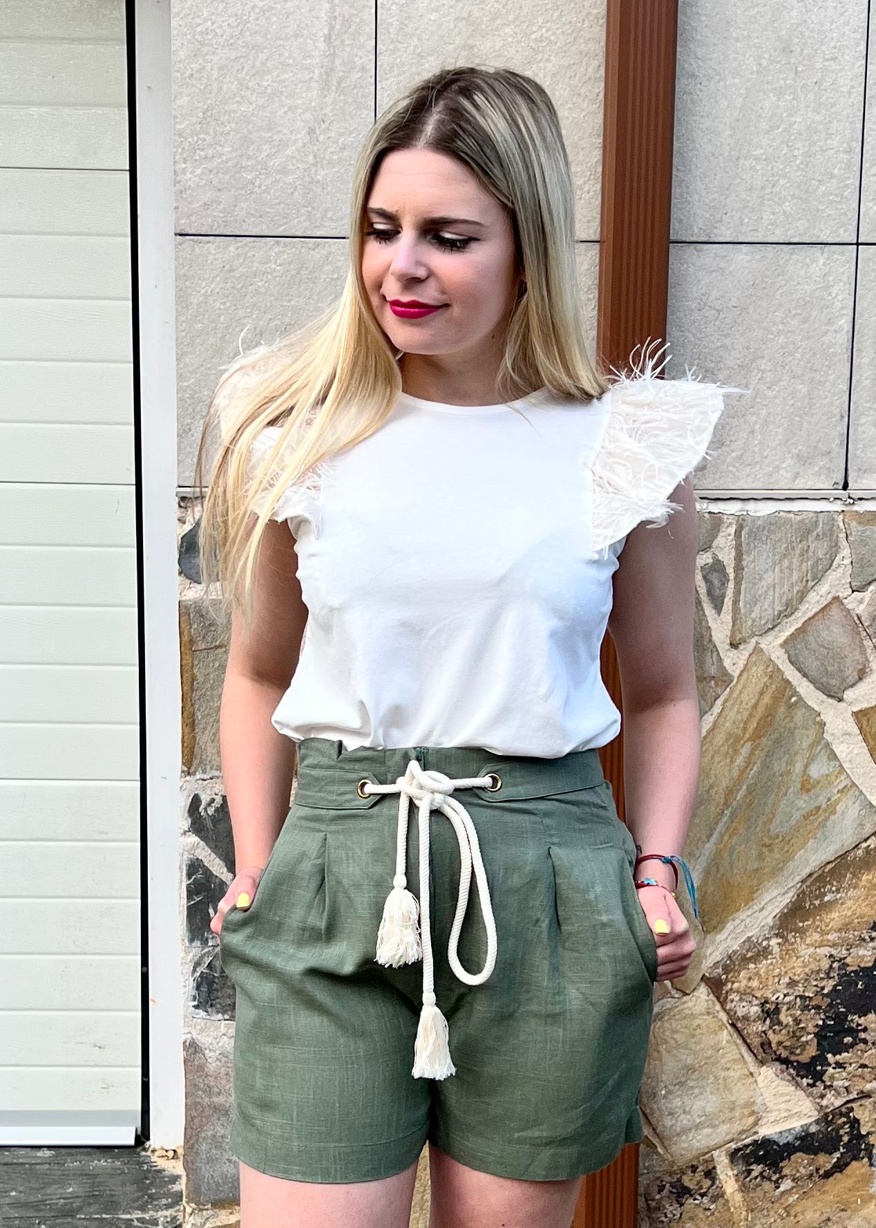 Pantalón verde caqui