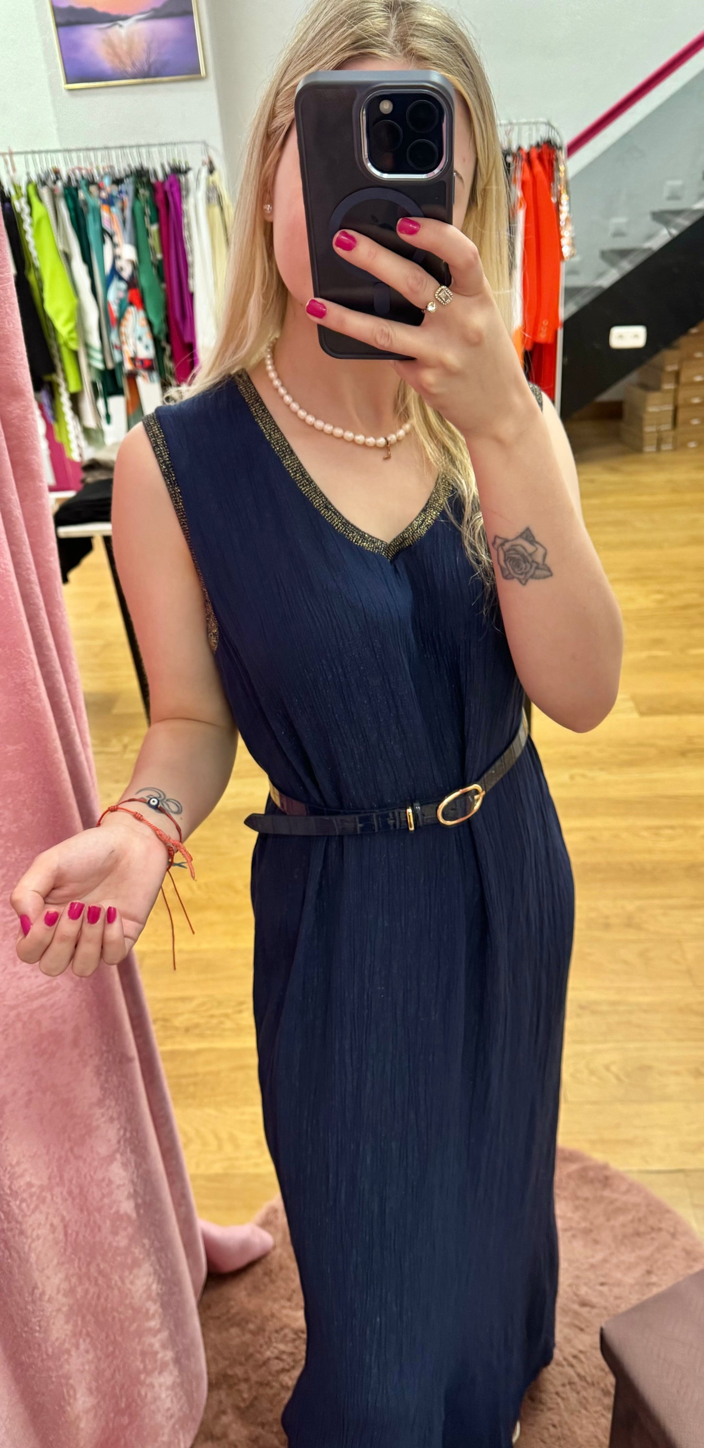 Vestido detalle brillo