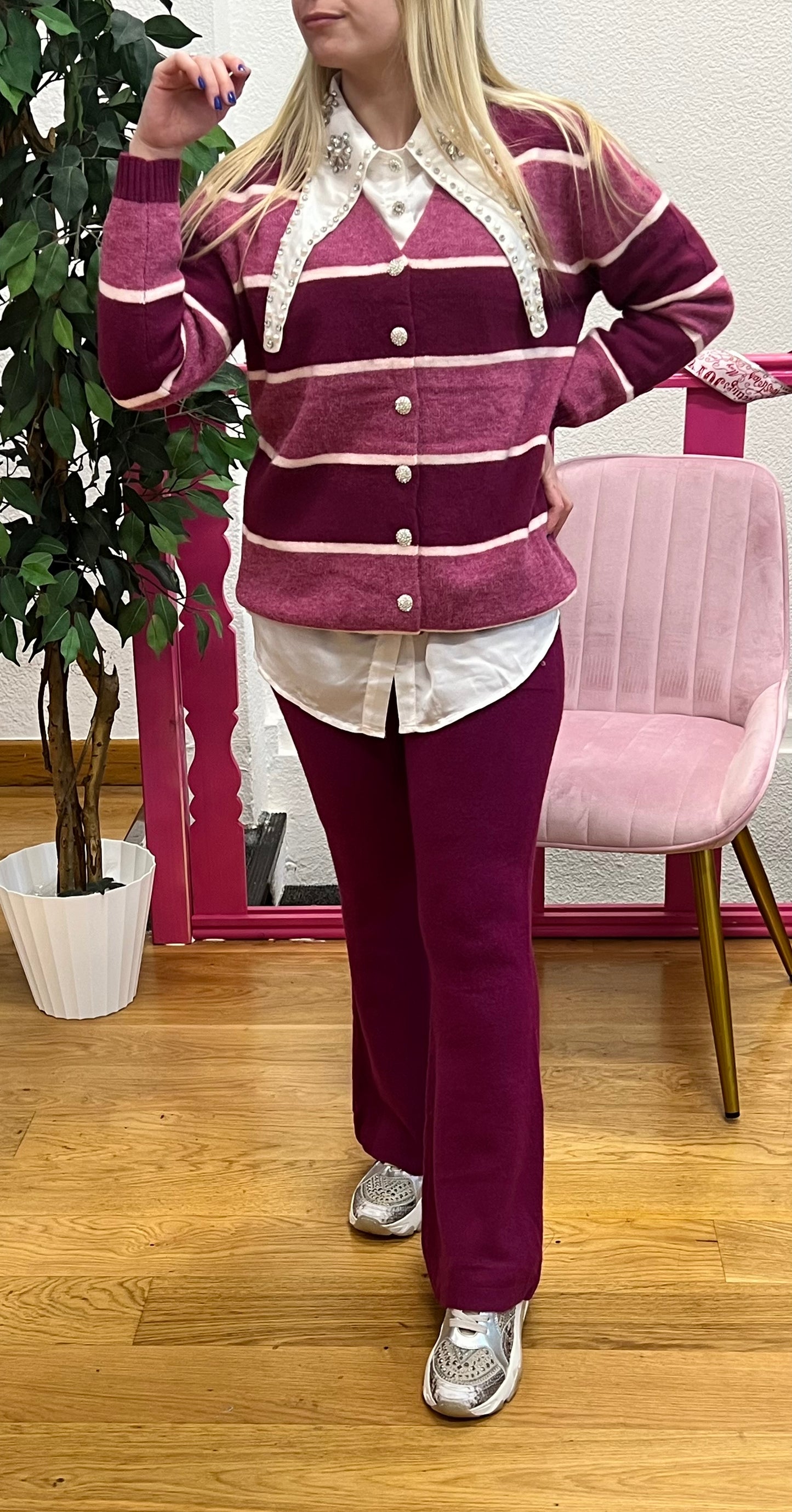 Pantalón de punto campana