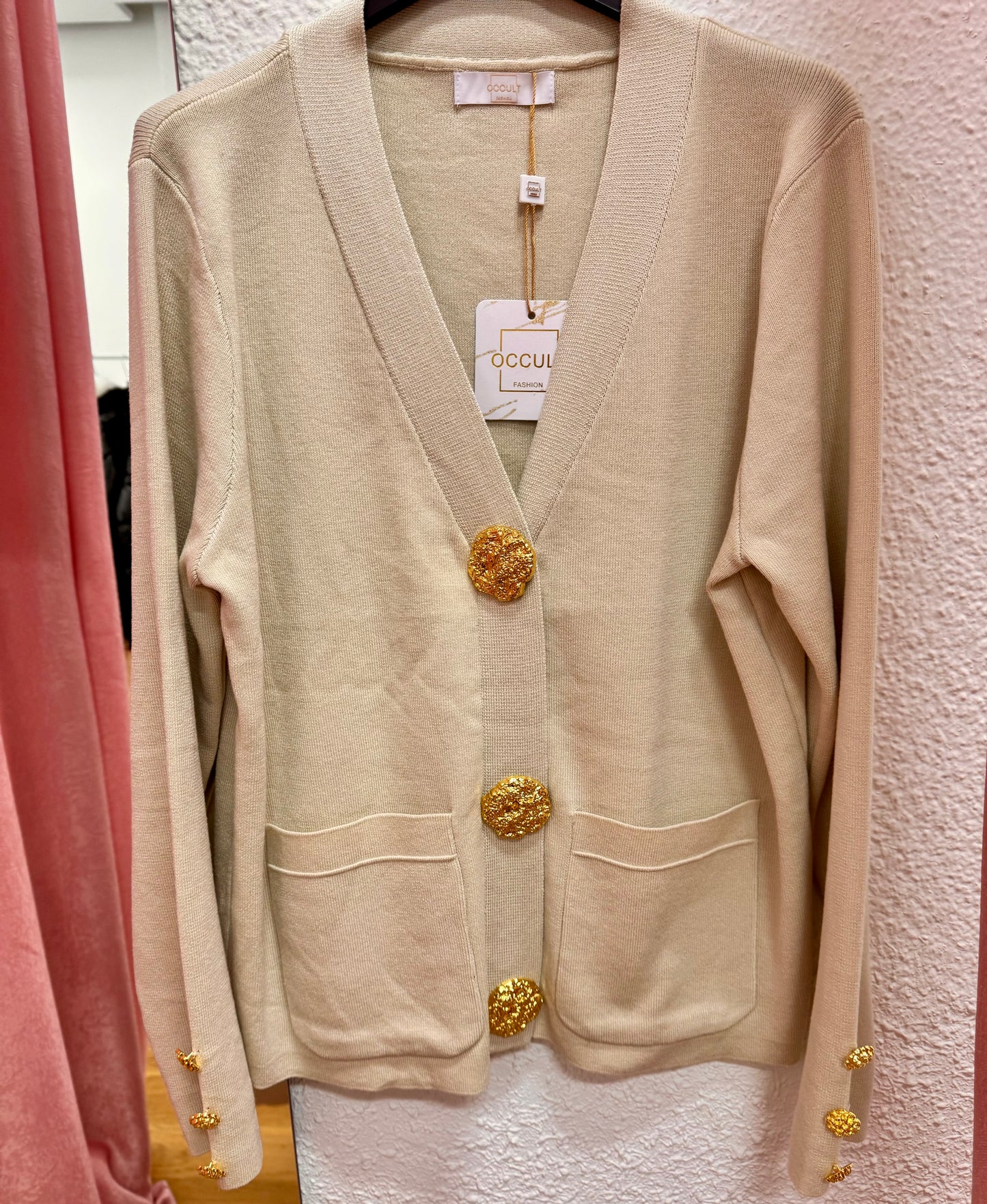 Conjunto botones dorados