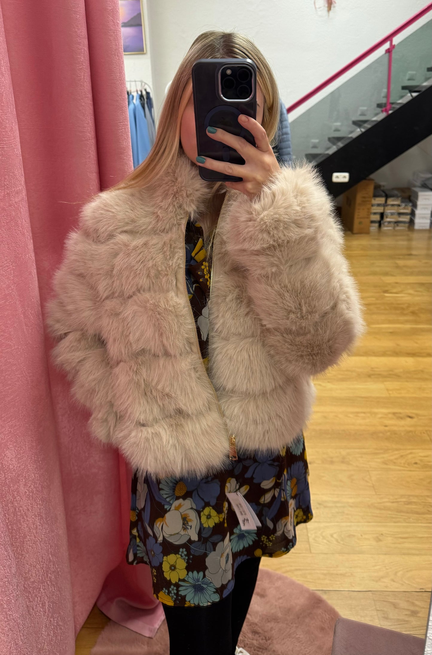 Abrigo pelito beige