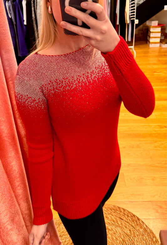 Jersey rojo brillo