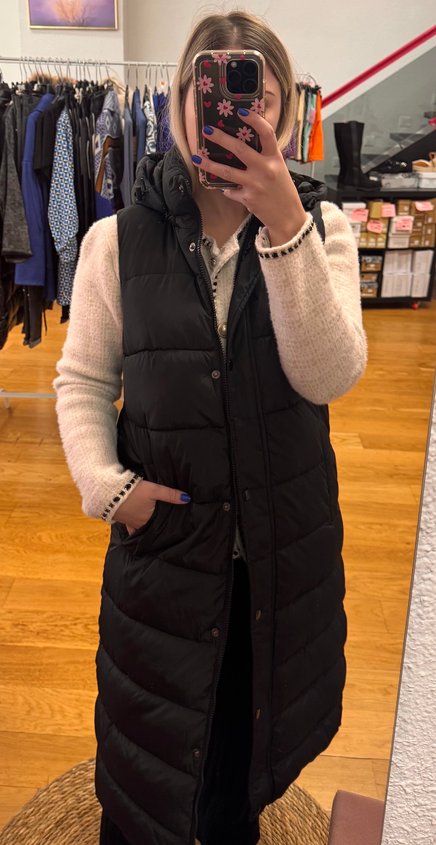 Chaleco acolchado negro