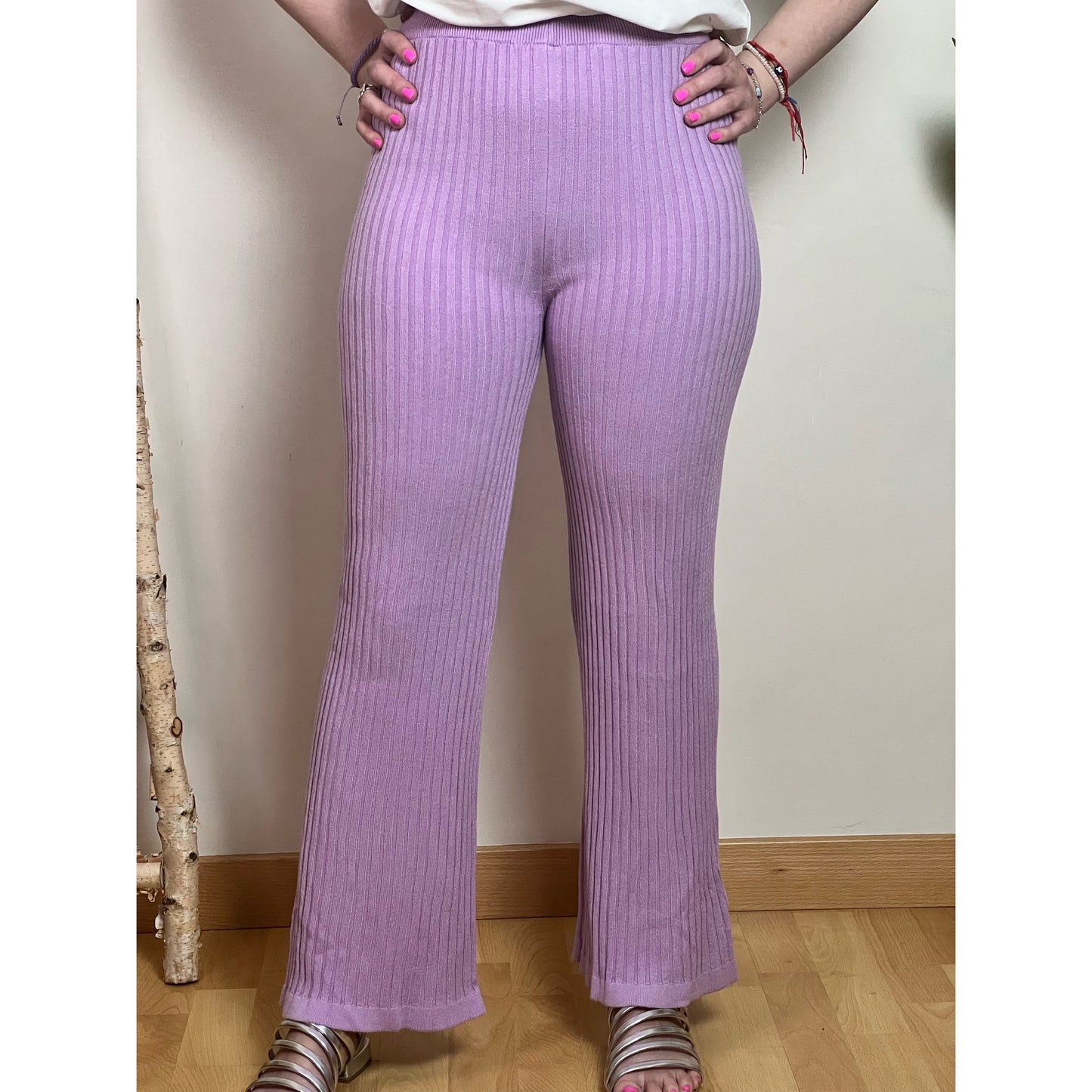 Pantalón de Punto Lila