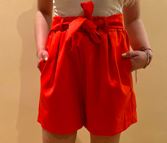 Pantalón Corto Naranja Fluor