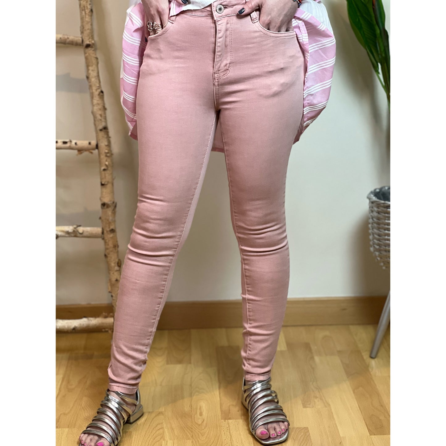 Pantalón basic rosa